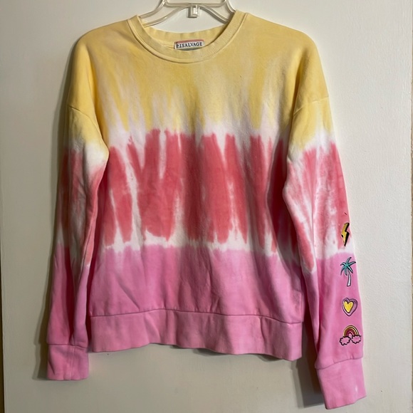 PJ Salvage Tie Dye Pullover Sweatshirt with Embellishments - Picture 2 of 7